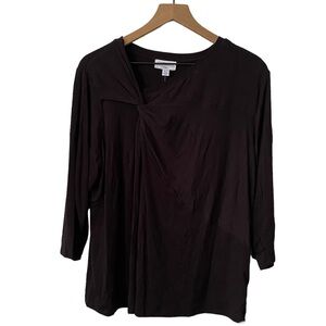 NWT Carmen Marc Valvo Women 1X Twist Top